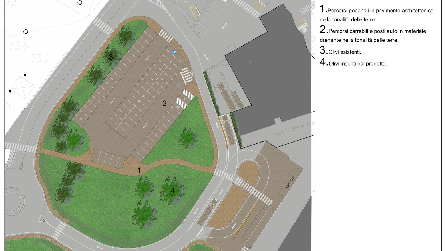 Il progetto del nuovo parcheggio