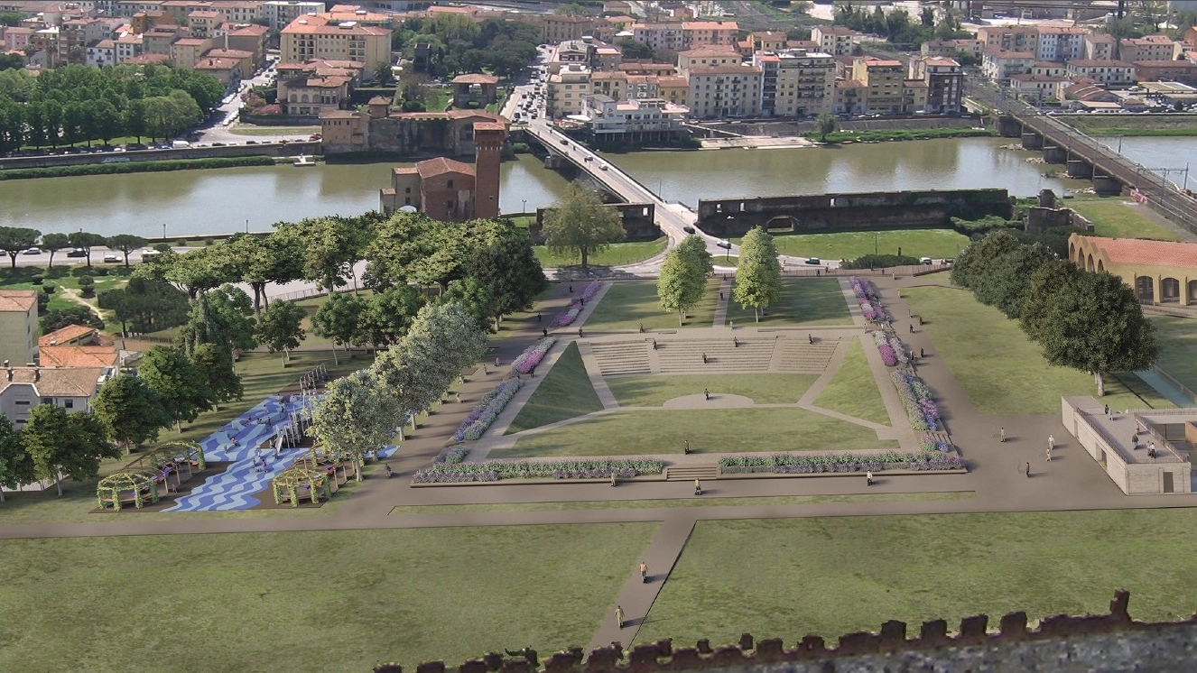 Una veduta del progetto del nuovo Parco Urbano