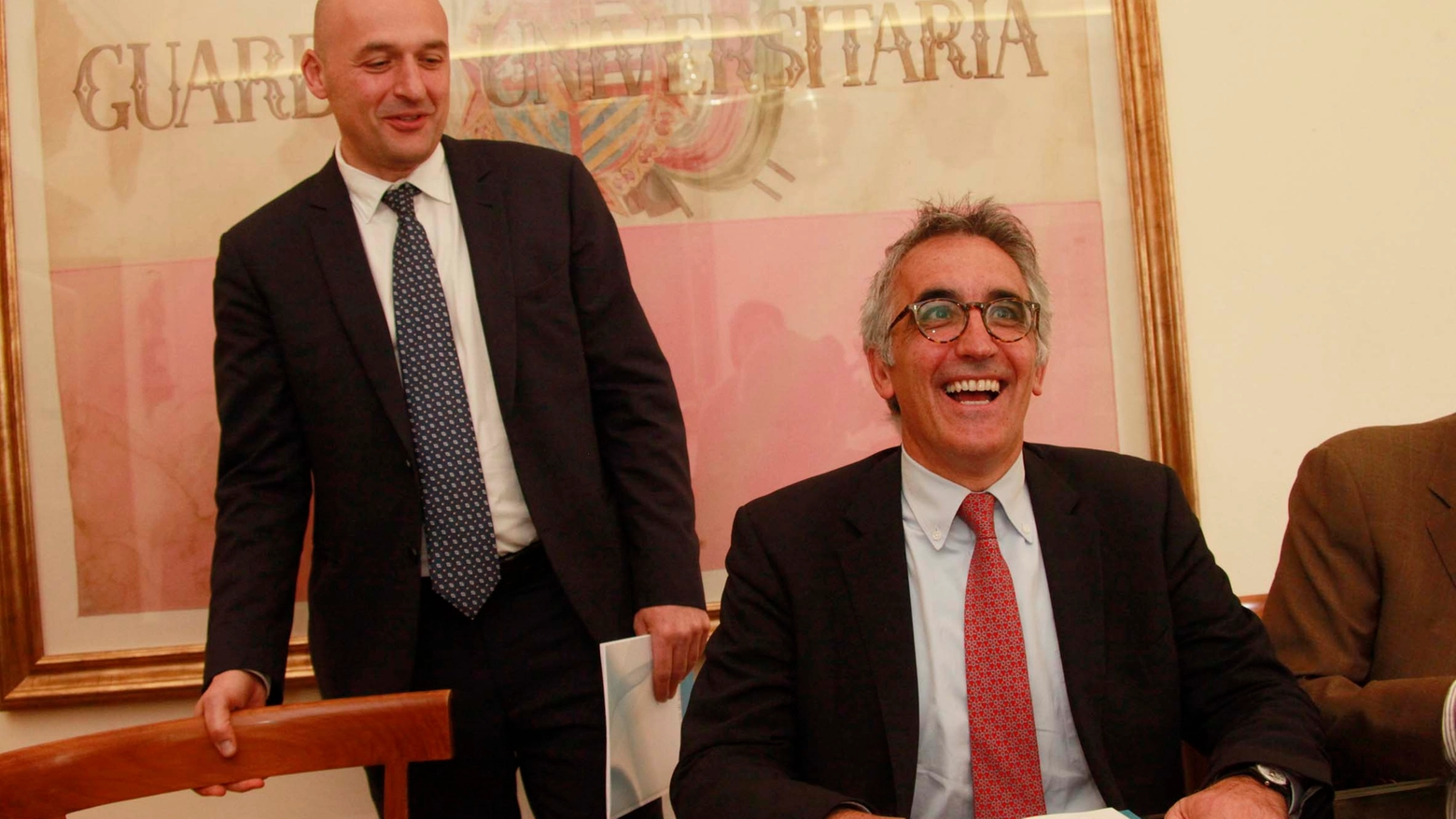 Il rettore Angelo Riccaboni e il pro rettore Francesco Frati (foto Lazzeroni)