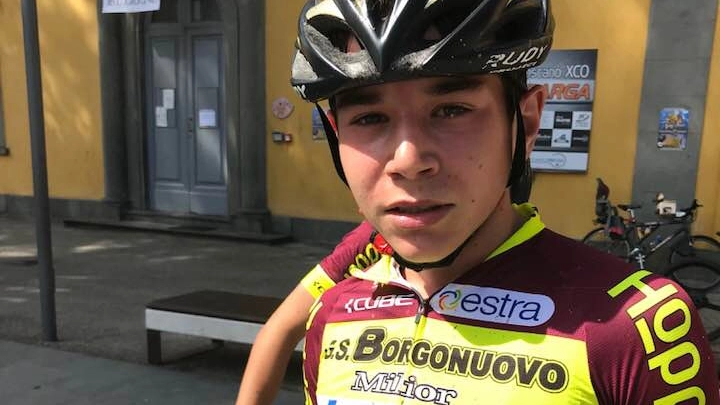 Nico Biagi ha vinto sulla Collina Pistoiese il titolo toscano allievi ciclocross