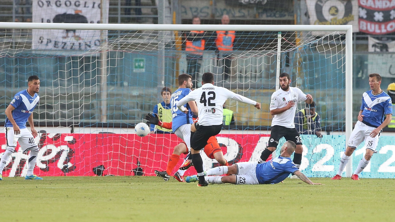 Brescia-Spezia, il gol di Ammari (FotoLive)