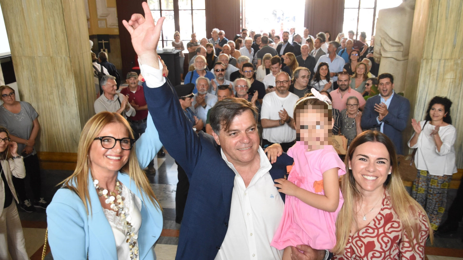 Giovannetti festeggia dopo la vittoria (foto Umicini)