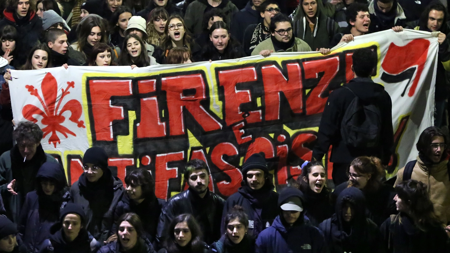 La manifestazione antifascista a Firenze