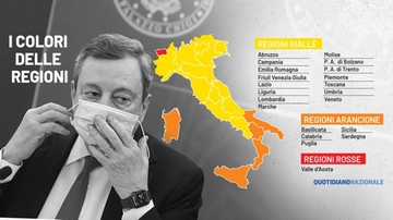 Colori regioni: nessun cambio in zona gialla. Sardegna in arancione, Valle d'Aosta rossa