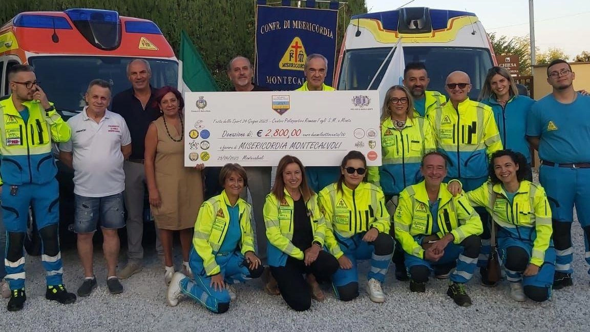 Sport e solidarietà: 5mila euro alla Misericordia di Montecalvoli Sport e solidarietà: 5mila euro alla Misericordia di Montecalvoli
