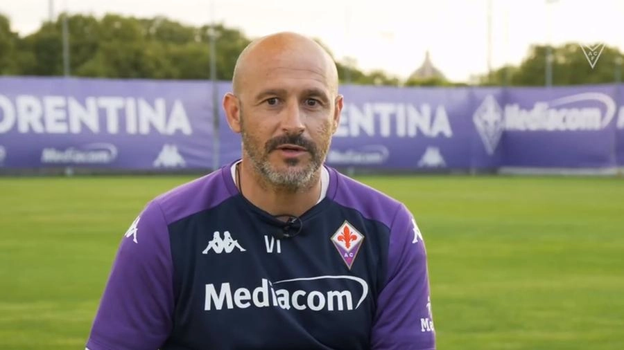 Vincenzo Italiano durante l'intervista sul sito della Fiorentina