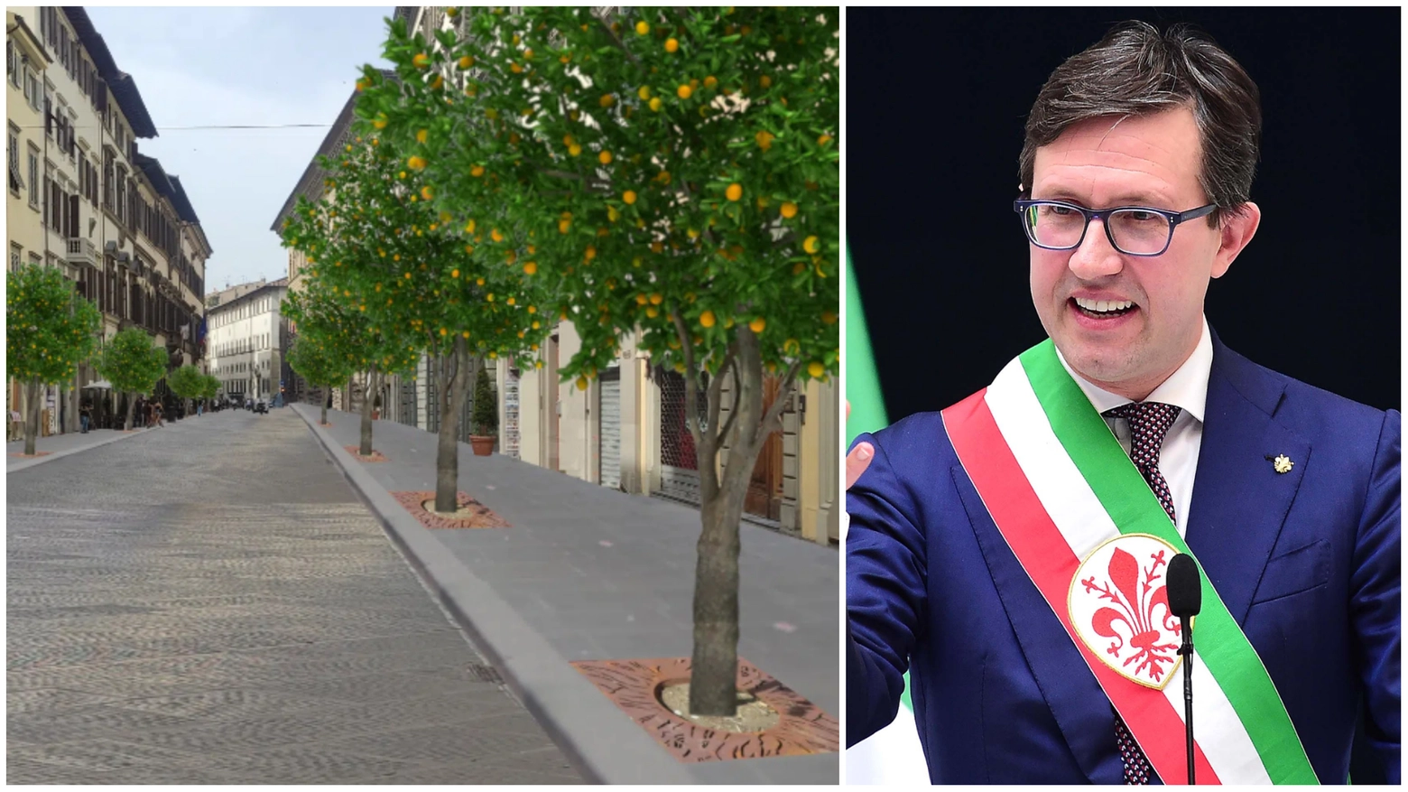Il progetto degli alberi in via Cavour e il sindaco di Firenze Dario Nardella
