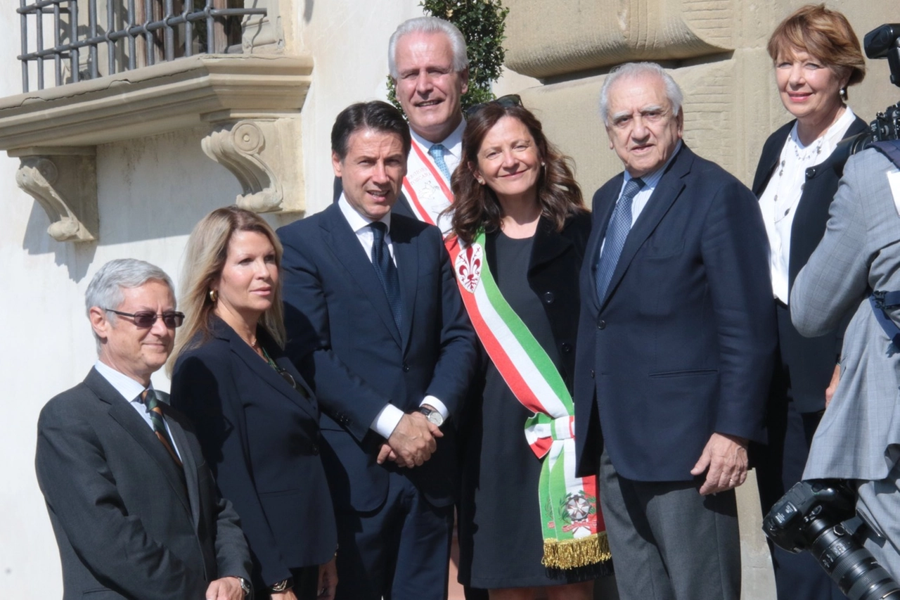 Firenze, il premier Conte all'Accademia della Crusca