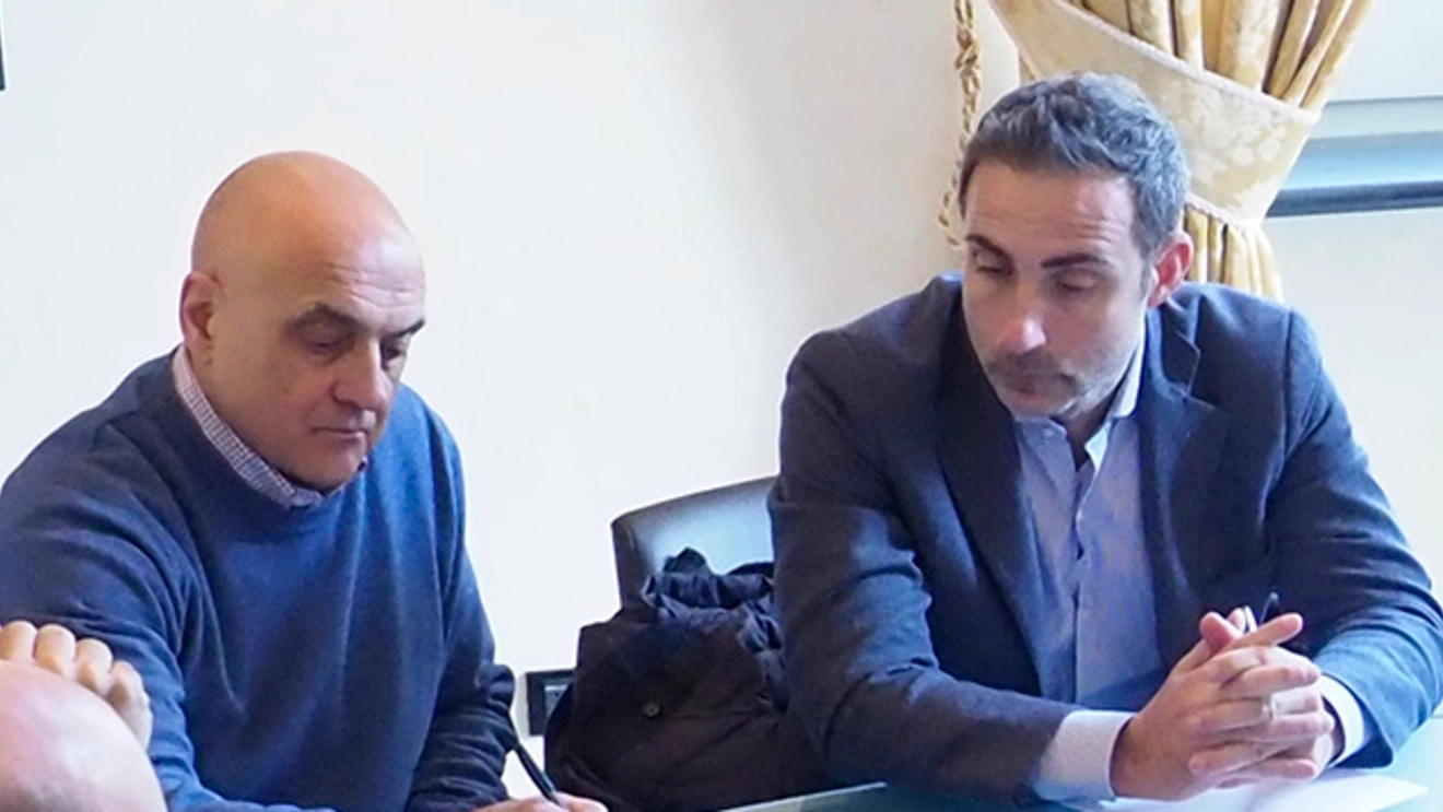 Luca Comiti (Cgil) con Walter Bertolini (Cisl)