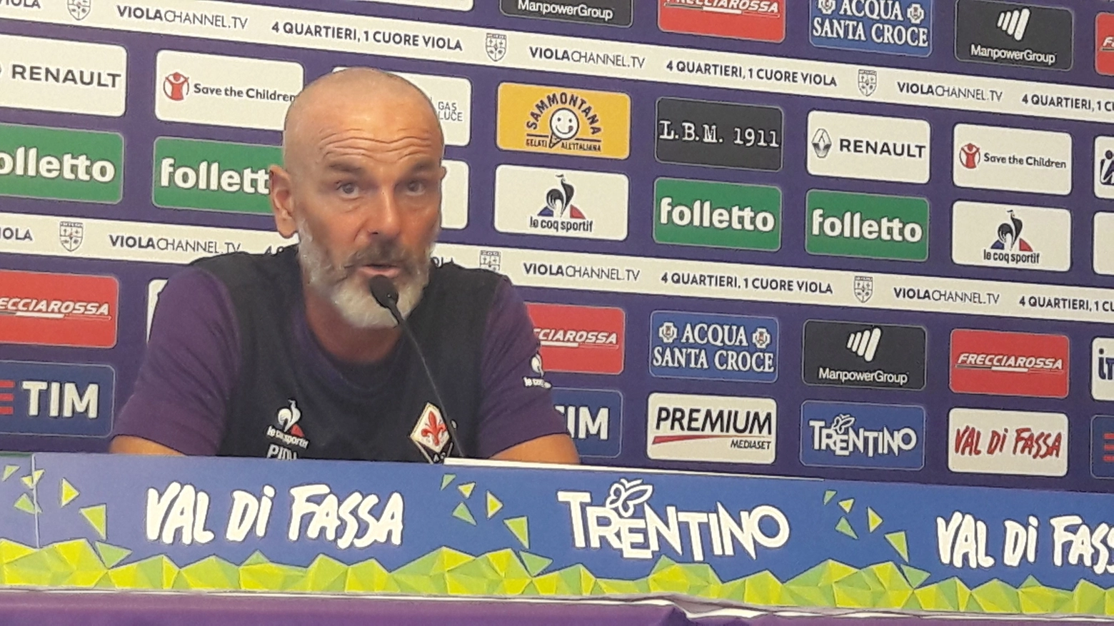 Pioli in conferenza stampa dopo Fiorentina-Val di Fassa