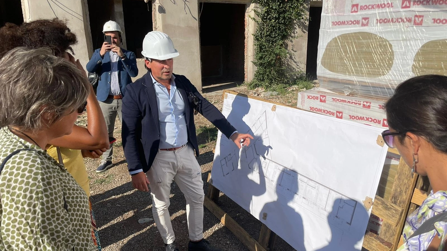 Un momento del sopralluogo di stamani Un momento del sopralluogo di stamani