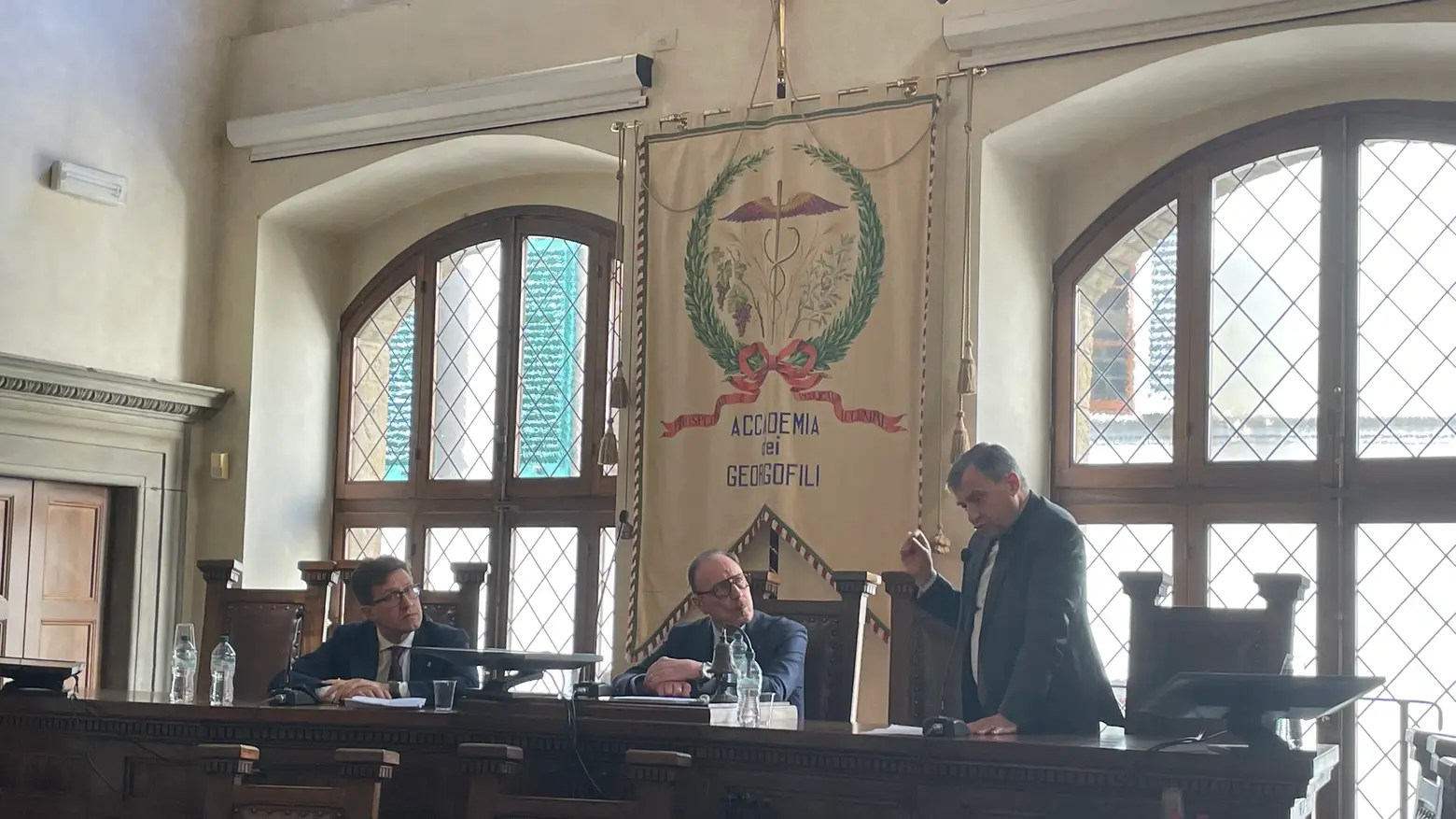 Un momento della presentazione all'Accademia dei Georgofili Un momento della presentazione all'Accademia dei Georgofili