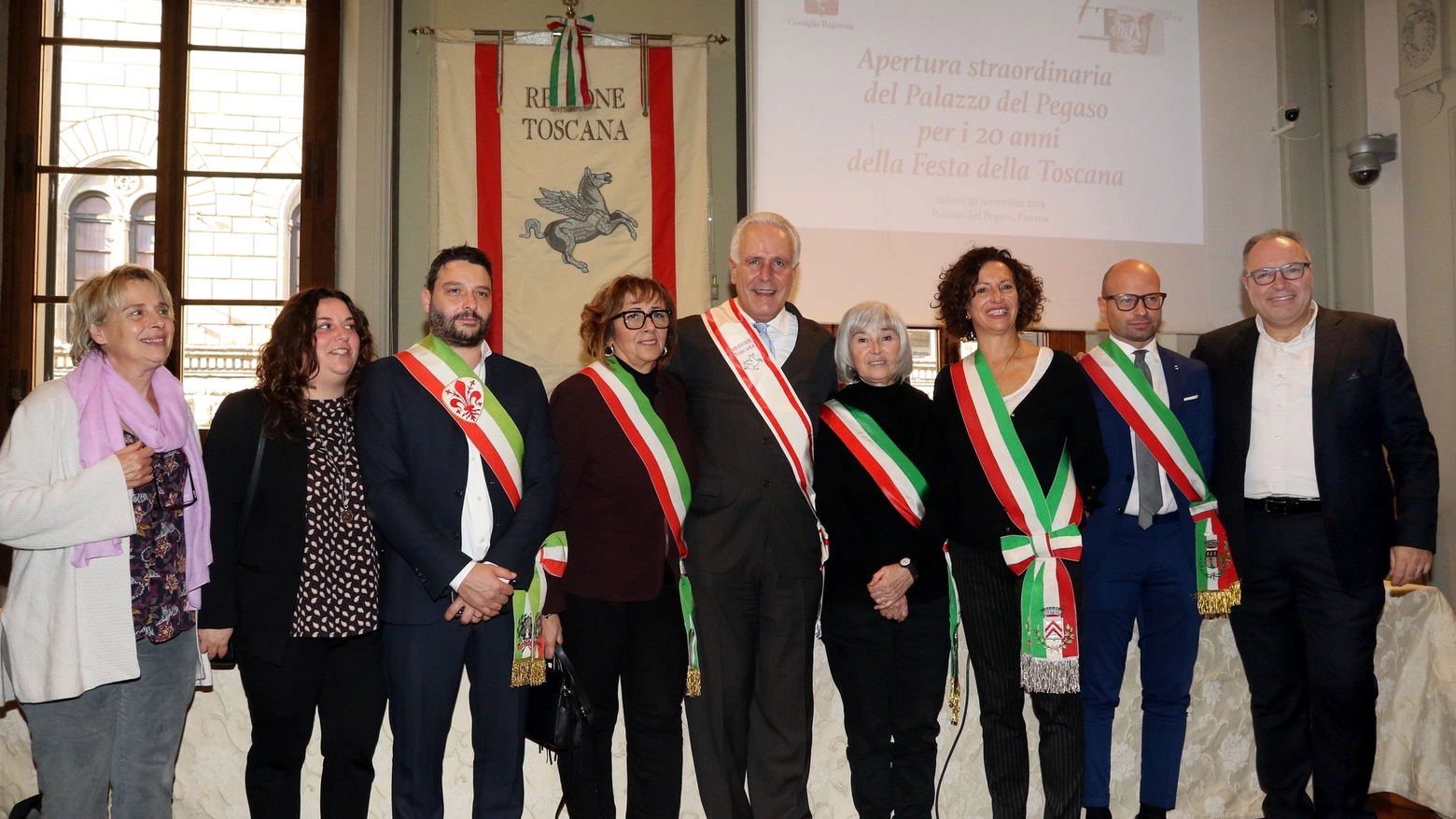 Giani (allora presidente del consiglio regionale) alla festa della Toscana 2019