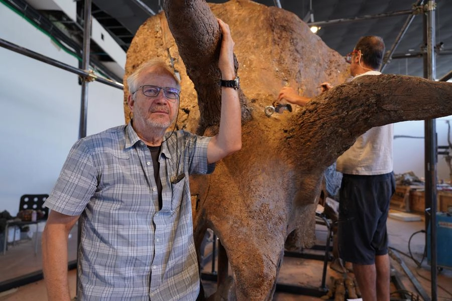 Dinosauri: Flavio Bacchia della Zoic con il 'suo' Big John