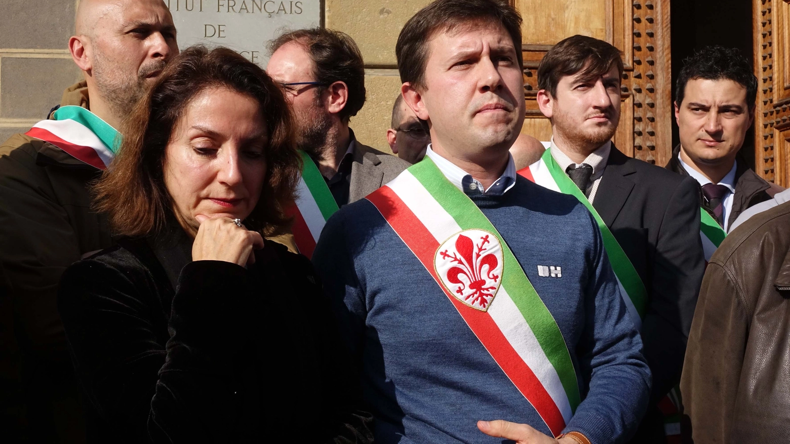 La console Mallez con il sindaco Nardella (foto Gianluca Moggi/New Pressphoto)