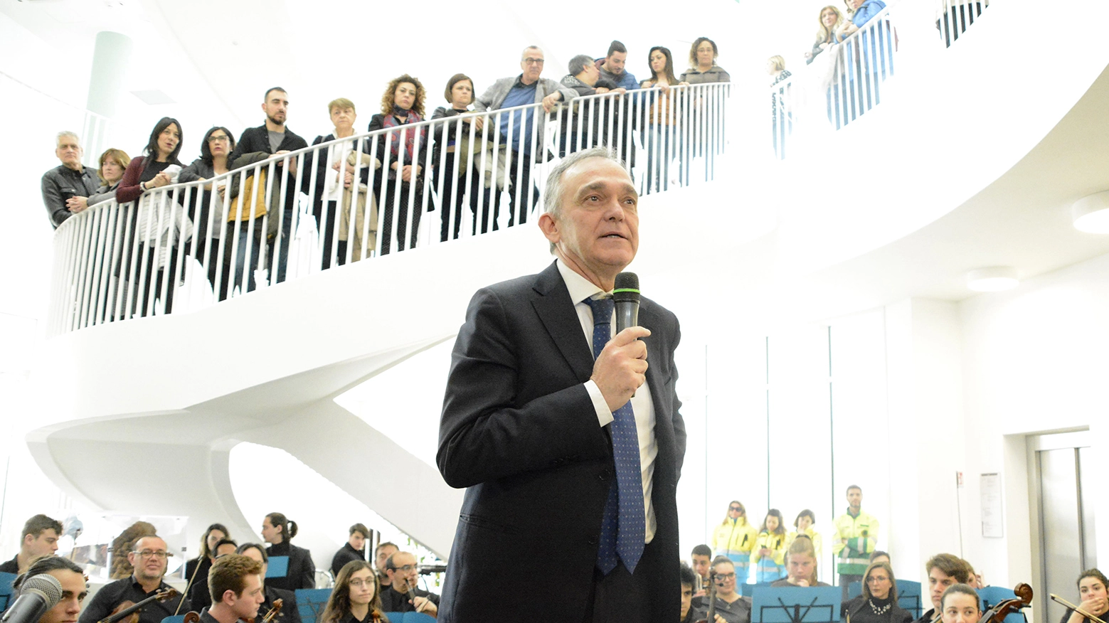 Il presidente Rossi all'inaugurazione della nuova ala del Misericordia