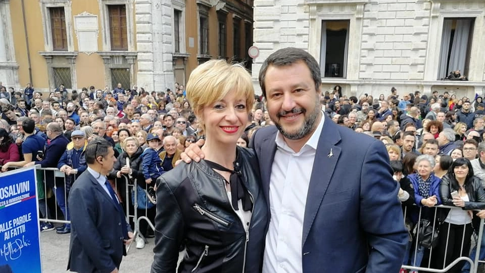 Francesca Mele con Matteo Salvini