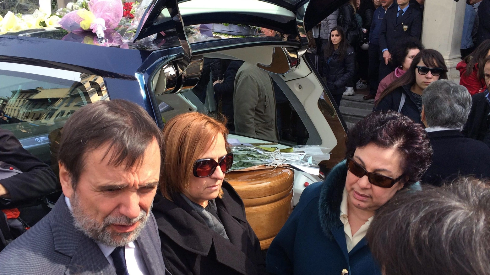 Il rettore Luigi Dei ai funerali di Valentina Gallo