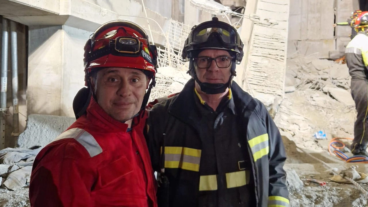 Marco Covani, team leader della squadra Usar Toscana insieme a Luca Pancioni, disaster manager 118