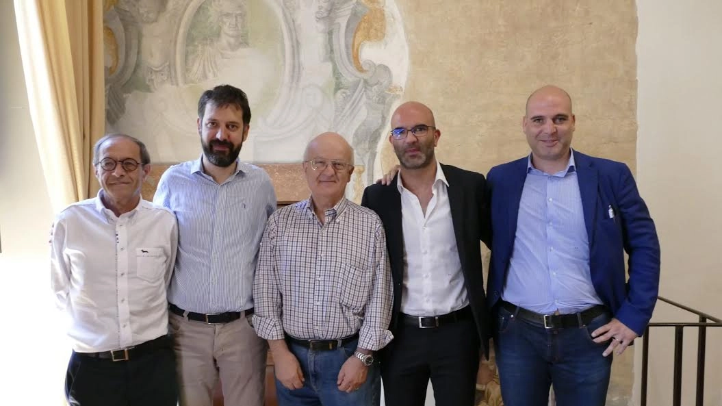 L'assessore Biancalani e Alessi, Fabio Baldi e i fratelli Signorini di Conad