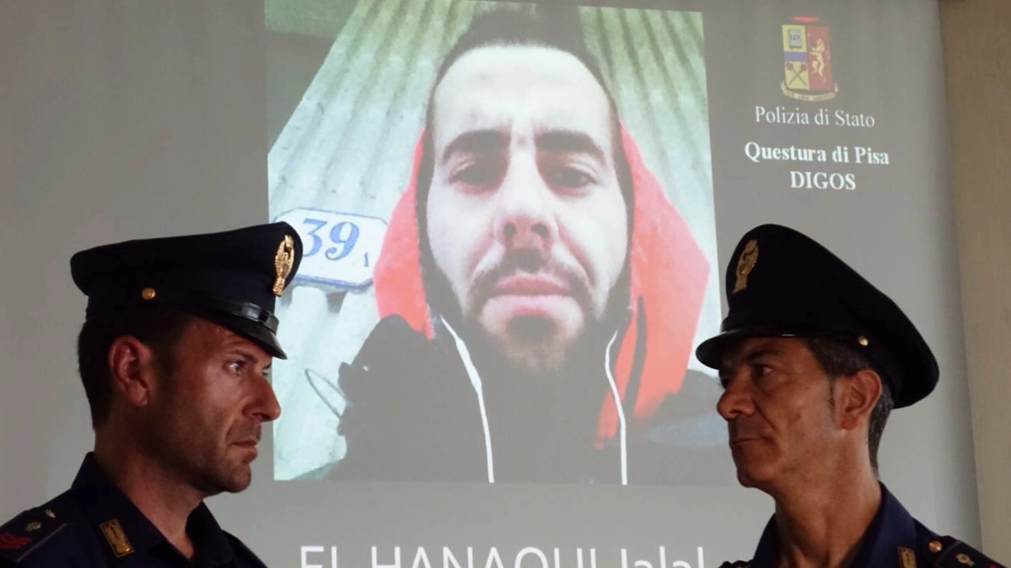 Jalal El Hanaoui dopo l'arresto