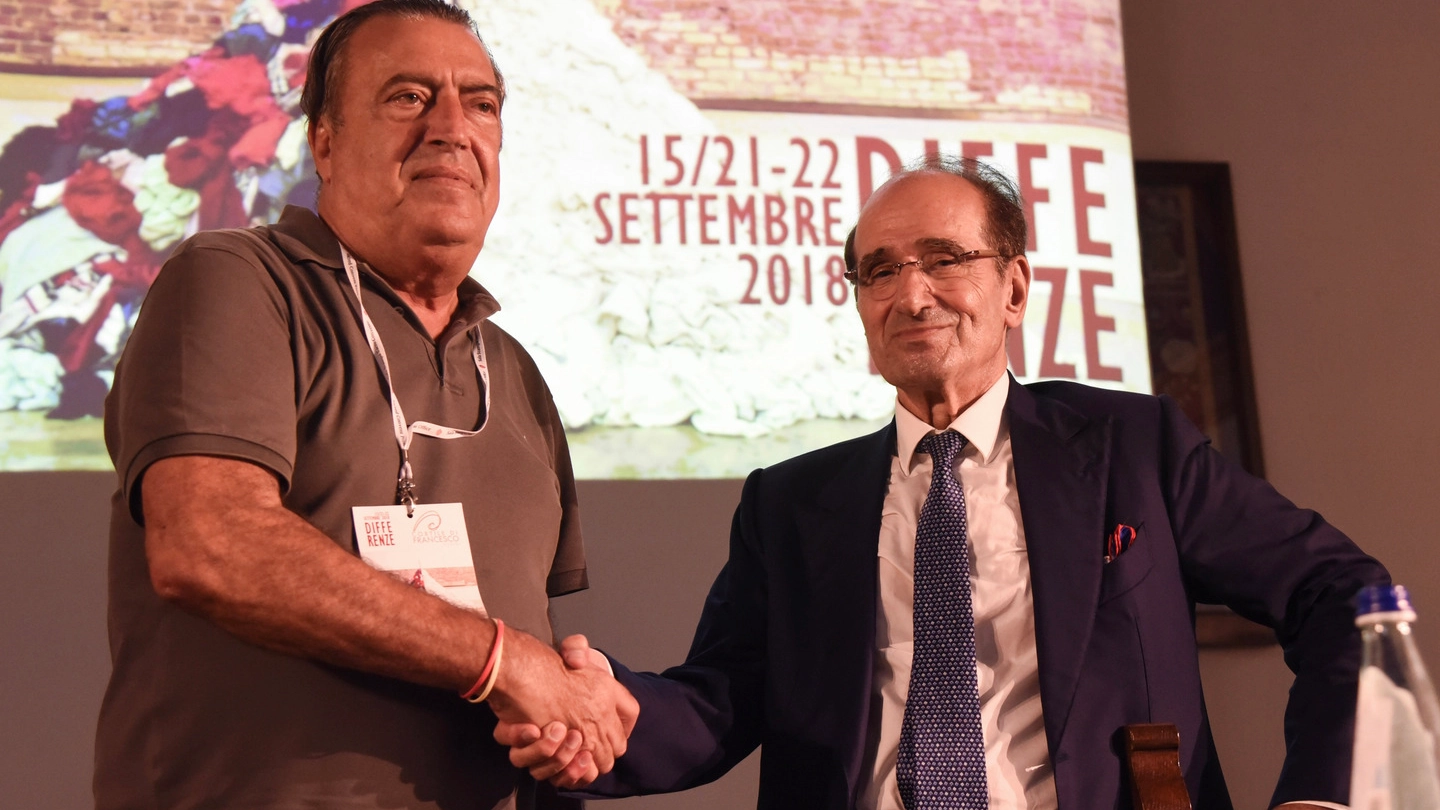 L'economista Fitoussi con il direttore de La Nazione Francesco Carrassi