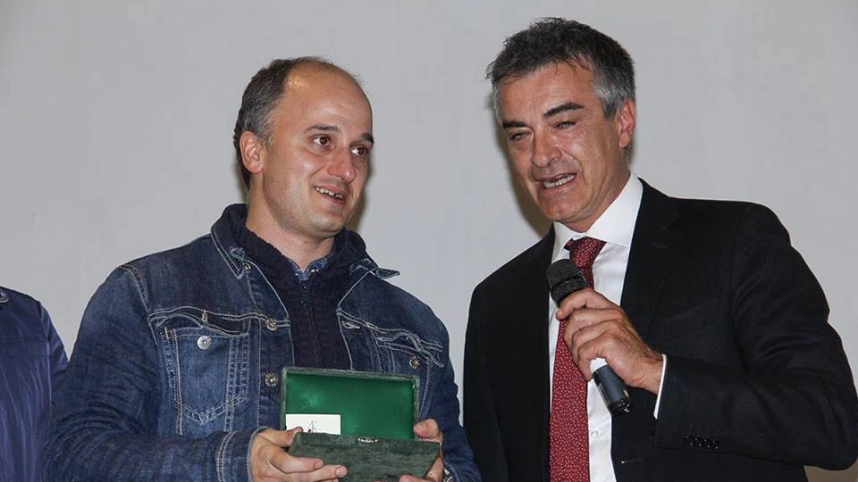 Bazzoni con il direttore del Tgr Abruzzo, Enzo Cerasi