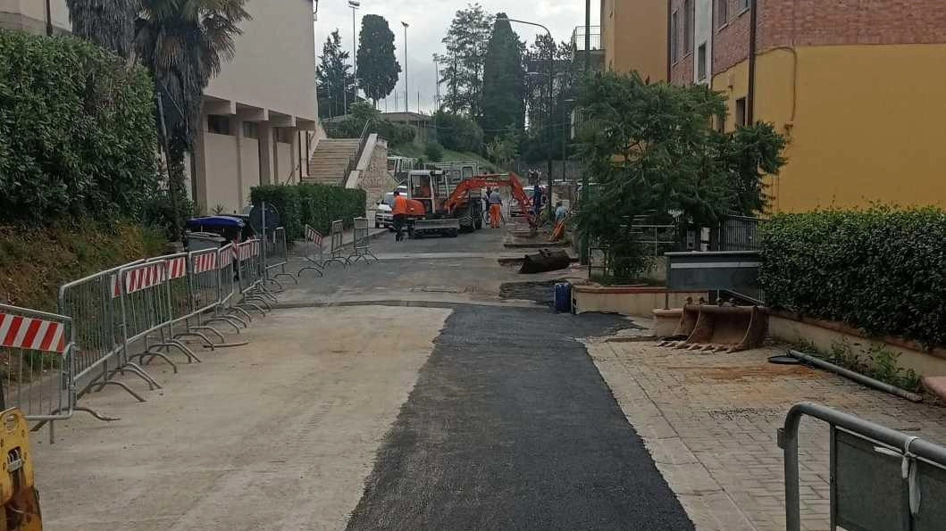 Riaperta da ieri la strada di Marciano. Due settimane di lavori Riaperta da ieri la strada di Marciano. Due settimane di lavori
