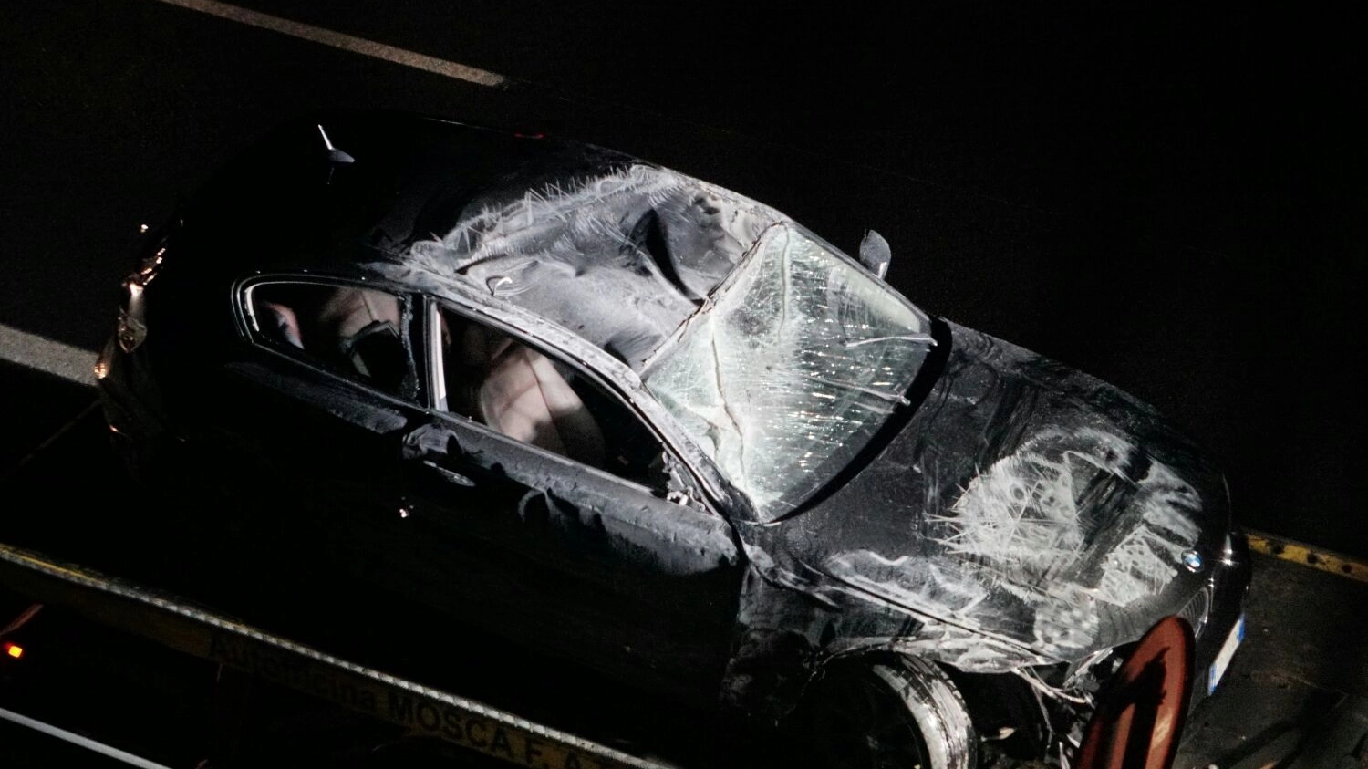 Incidente mortale sull'A11, l'auto coinvolta (Foto Castellani)