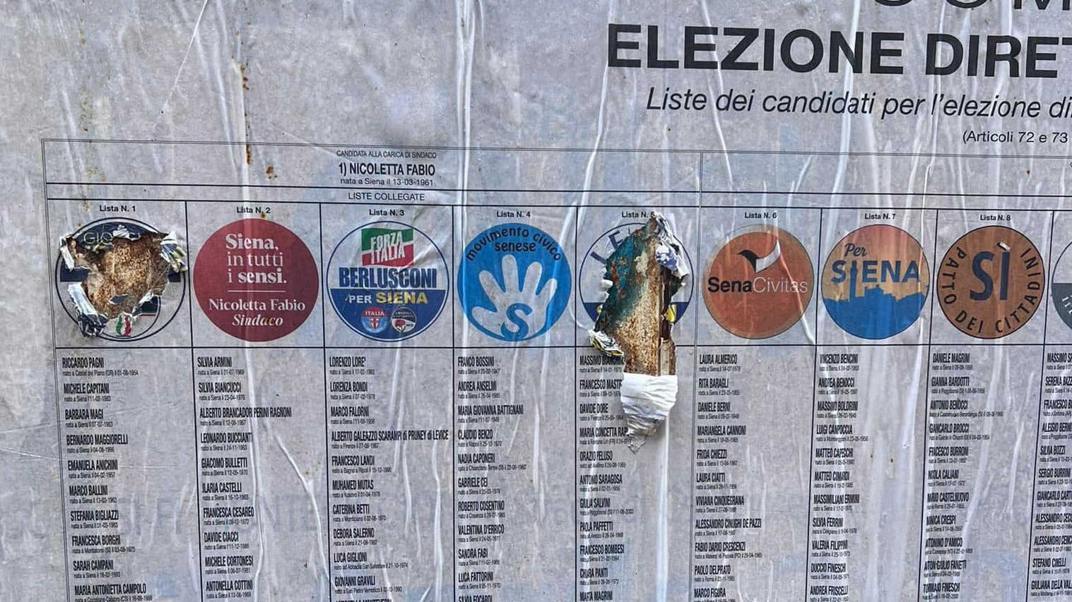 La denuncia Manifesti strappati, Michelotti in Procura La denuncia Manifesti strappati, Michelotti in Procura