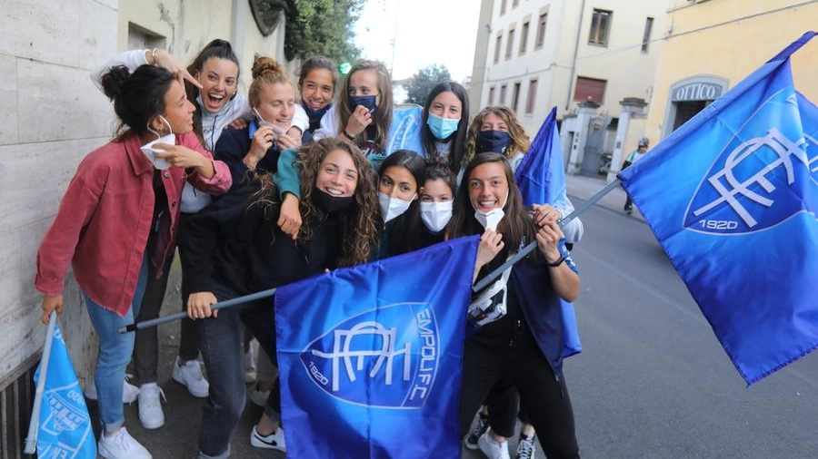 Festa per la promozione azzurra (foto Tommaso Gasperini/Germogli)