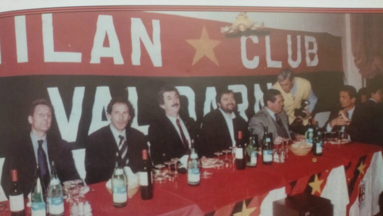 Una foto storica. Il battesimo del Milan Club Valdarno