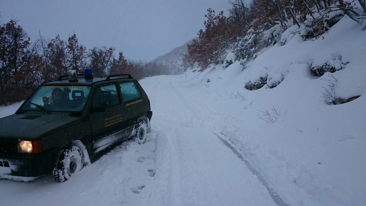 Disagi tra Umbria e Marche nella zona di Norcia a causa della neve