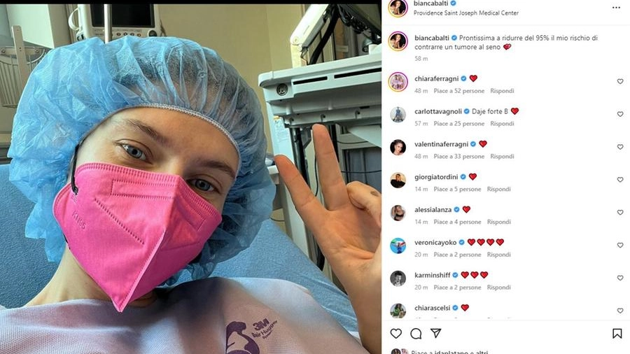 Bianca Balti prima della mastectomia (Foto Instagram)