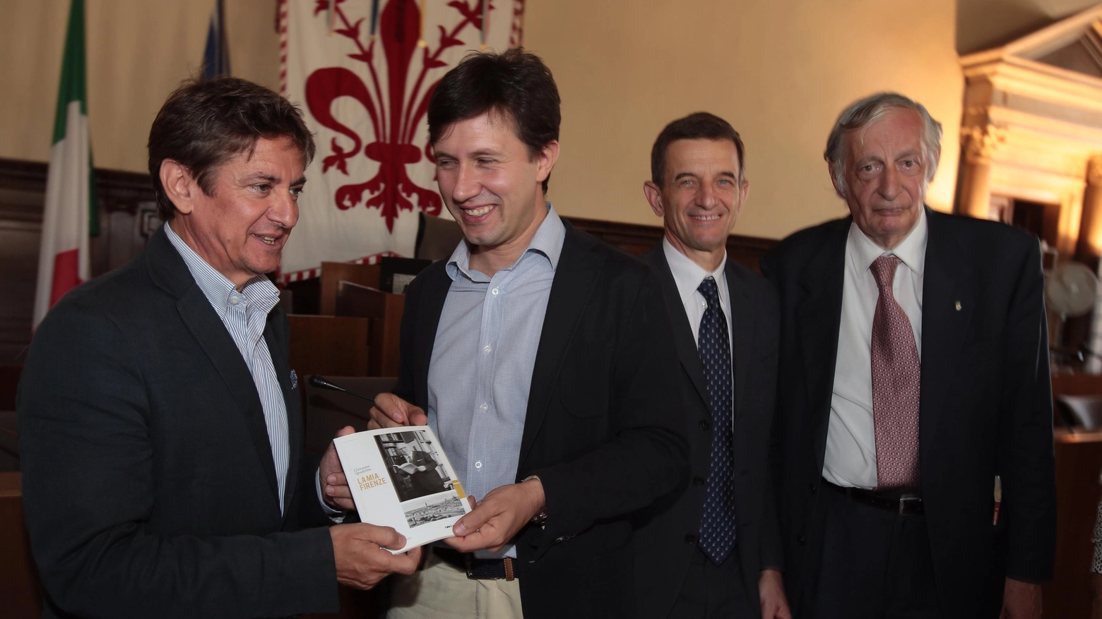 Il direttore della "Nazione", Marcello Mancini, e il sindaco Dario Nardella (New Press Photo)