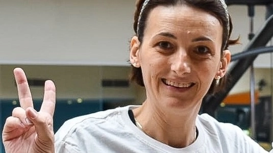 Daniela al lavoro in palestra Daniela al lavoro in palestra