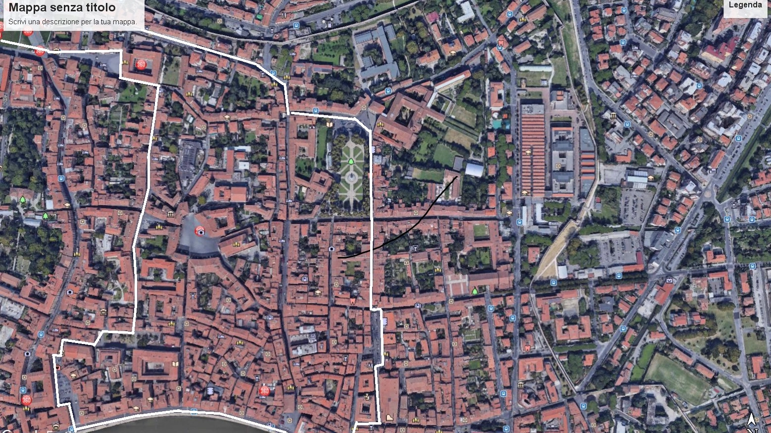Area centro nord di Pisa