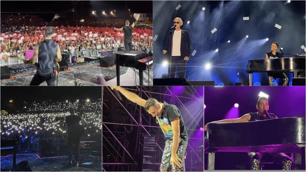 Lo show che il cantautore ha dedicato alla sua città: migliaia a cantare con lui e un super-ospite a sorpresa: Andrea Bocelli
