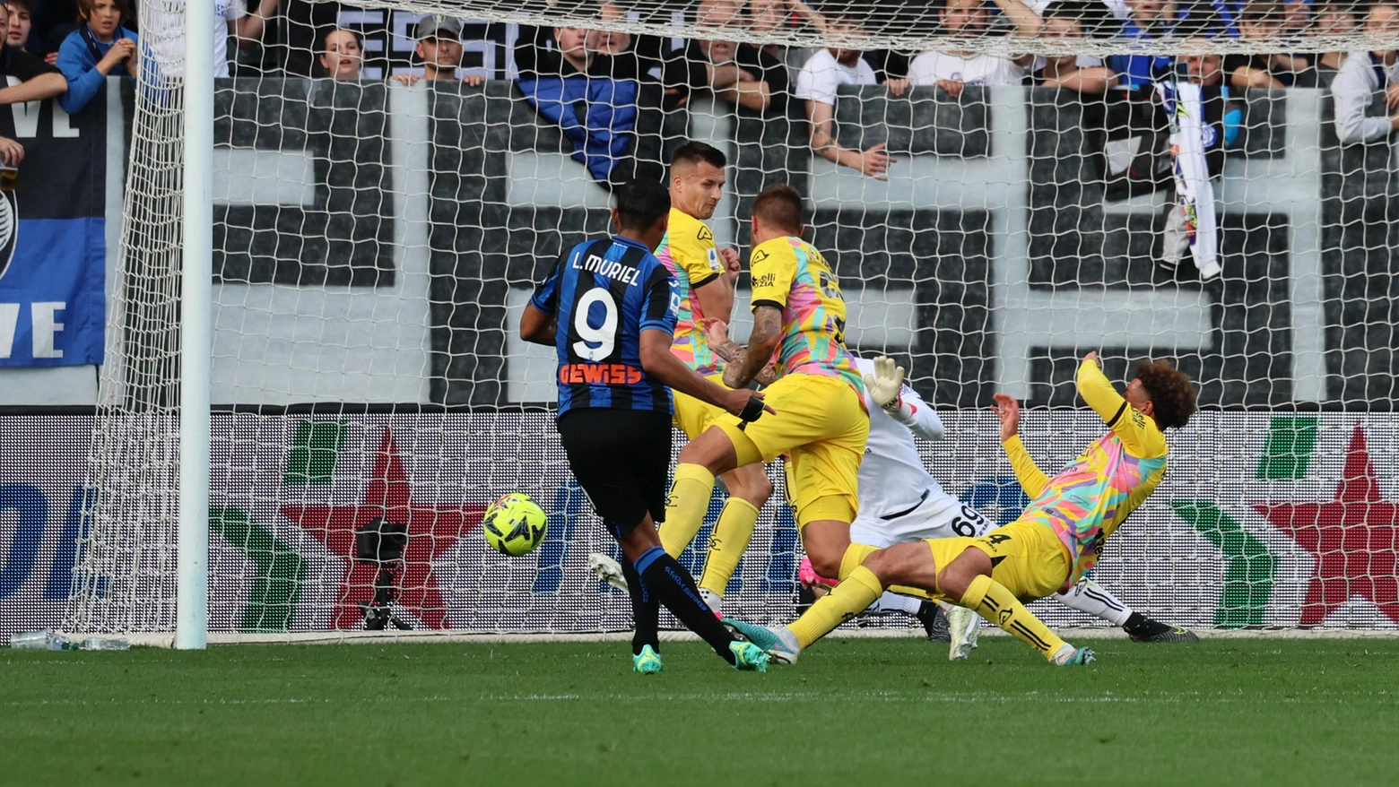 Atalanta-Spezia, il gol di Muriel (Ansa/Maraviglia) Atalanta-Spezia, il gol di Muriel (Ansa/Maraviglia)