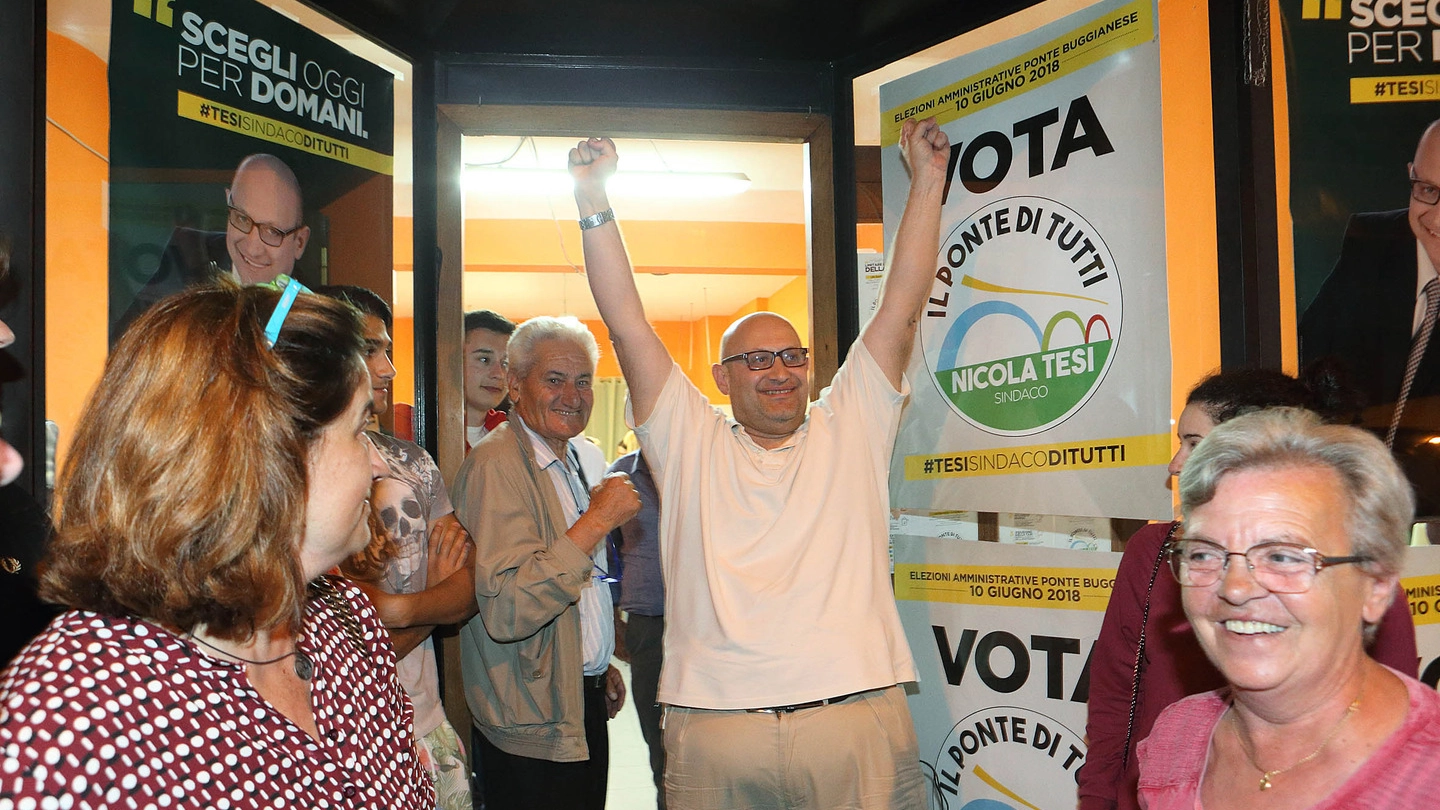 Nicola Tesi felice per l'esito del voto (foto Goiorani)