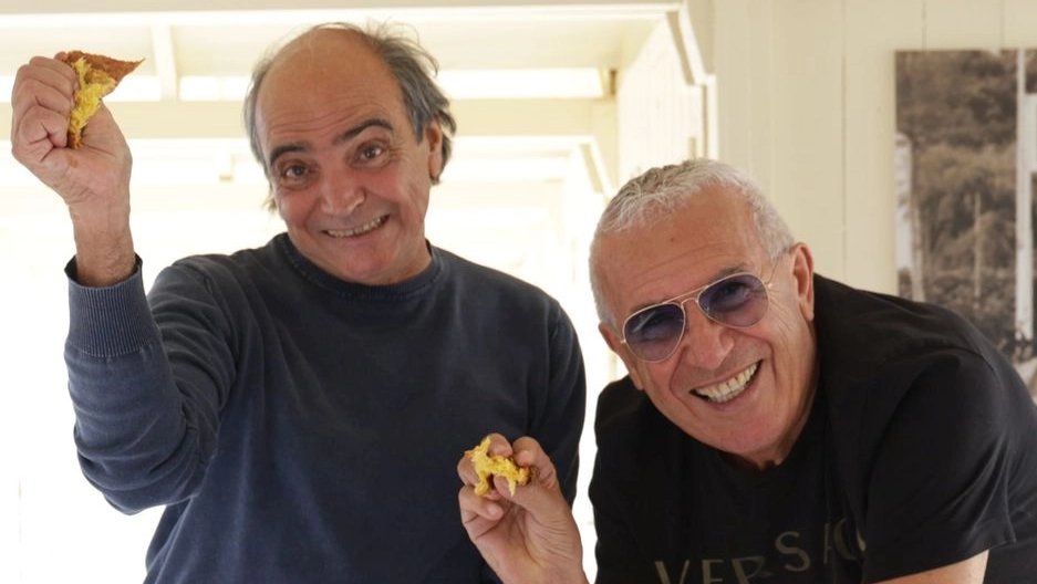 Il gastronauta Davide Paolini assieme allo chef stellato Igles Corelli