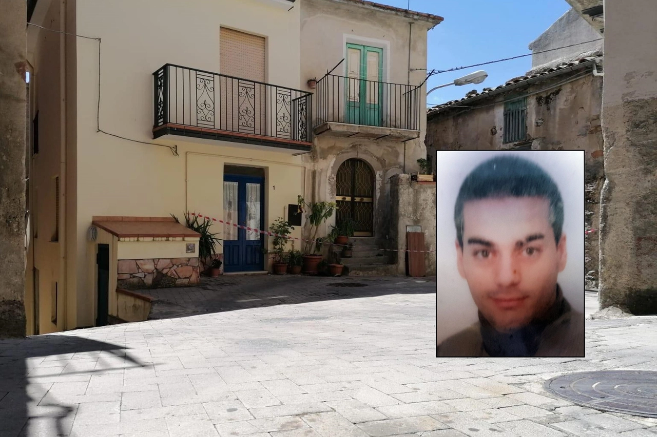 Il luogo del delitto e, nel riquadro, Salvatore Russo, fermato dai carabinieri