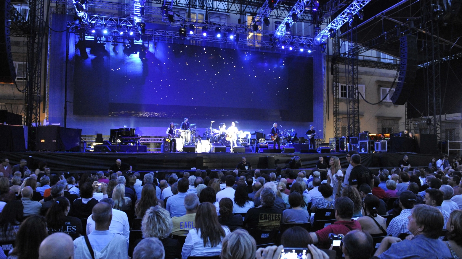 Gli Eagles in concerto al Lucca Summer Festival (foto Alcide)