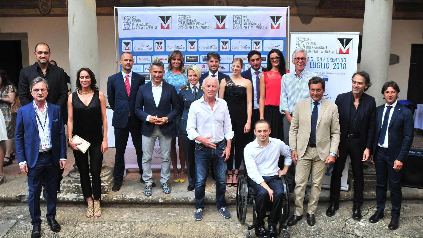La cerimonia del premio "Fair Play-Menarini" a Castiglion Fiorentino (Ansa)