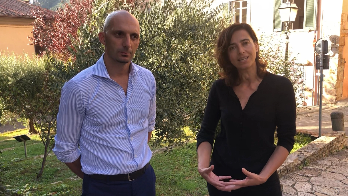 il sindaco di Vicopisano Matteo Ferrucci con l'assessore Fabiola Franchi