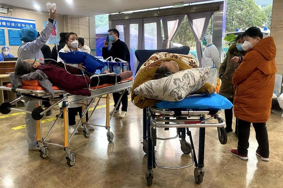 Covid, un ospedale cinese (Ansa)