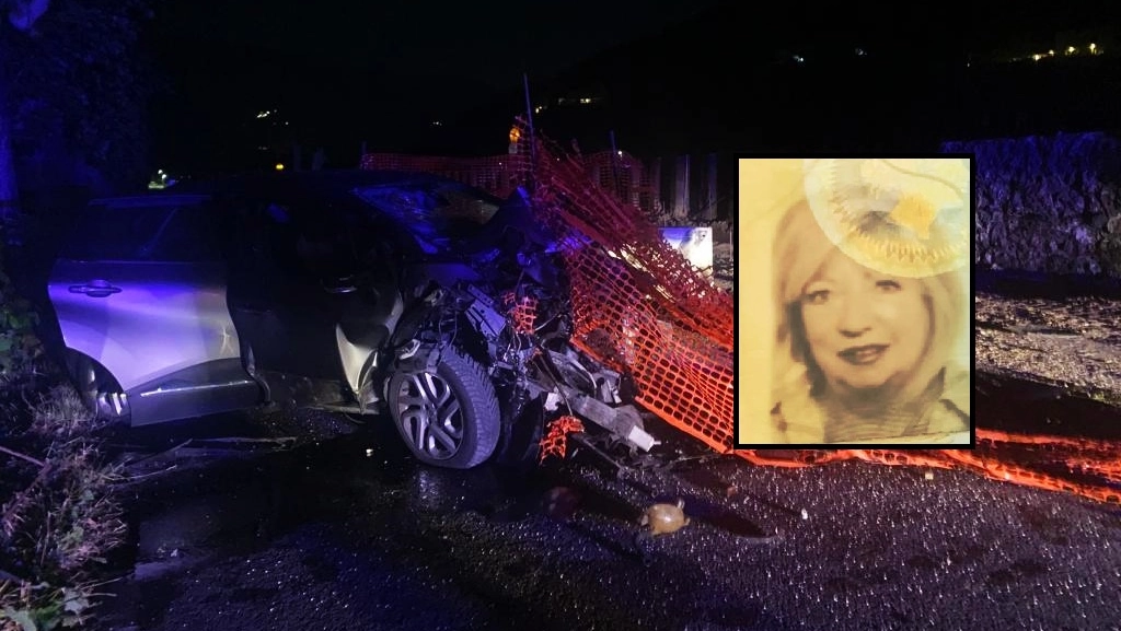Tiziana Bianchetti e il luogo dell'incidente Tiziana Bianchetti e il luogo dell'incidente