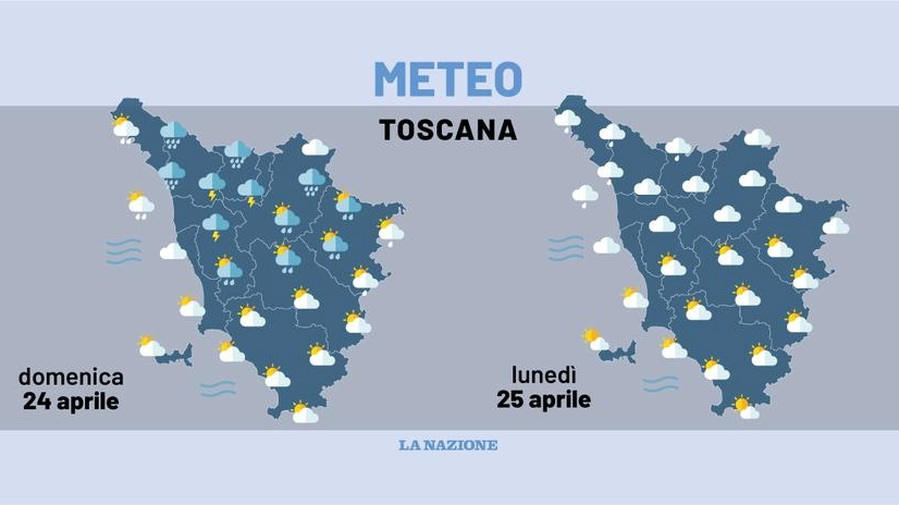 Le previsioni del tempo per la Toscana (24 e 25 aprile)