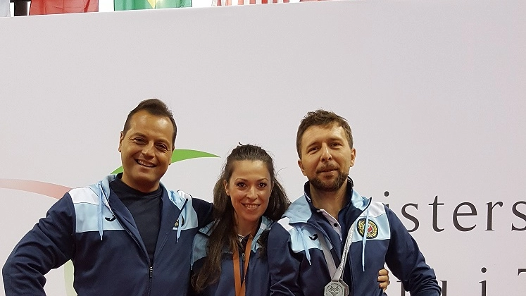 Da sinistra Pace (coach Italia), Fortuna e Tanturli