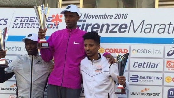 Firenze Marathon, il podio maschile